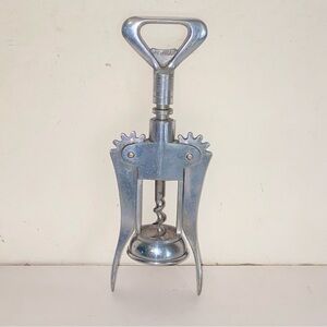 Vintage Brevettato Italy Plated Brass Wing 2 in 1 Corkscrew & Bottle Opener